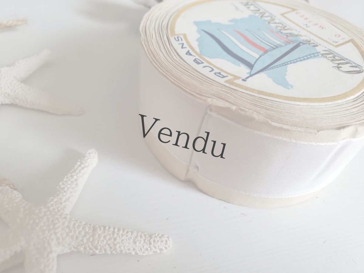 画像5: フランスヴィンテージ　巻きリボン RHODIA CIEL de FRANCE / Blanc (5)