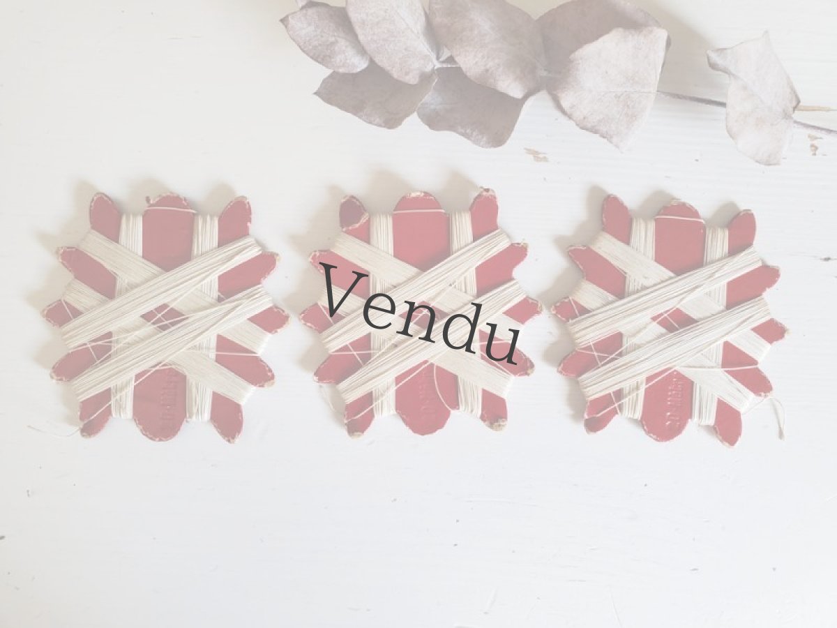 画像6: フランスアンティーク リネン糸巻き FFF CARTE TRICOLORE 100-150 (6)