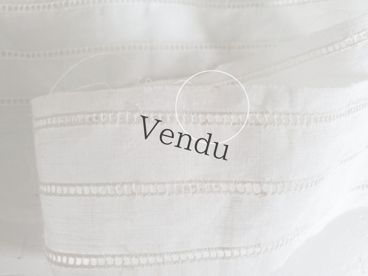 画像6: フランス 1900-1920年  コットンシンプルレースブレード 100cm〜 (6)