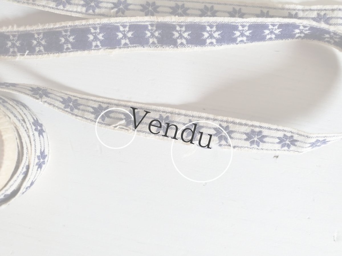 画像6: フランスヴィンテージ　お花の刺繍リボン 170cm (6)