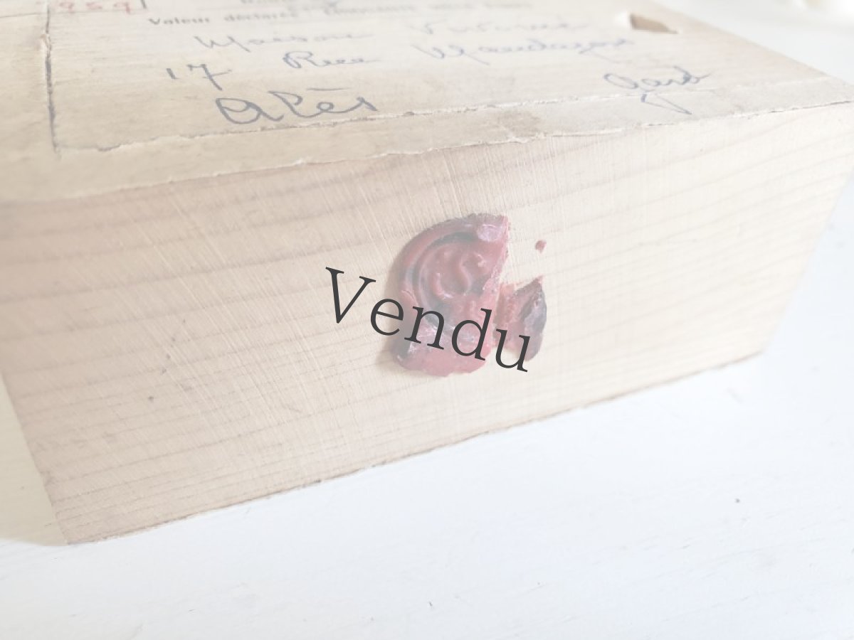 画像3: フランス 1950-1960年代　切手つき封蝋と木箱 (3)