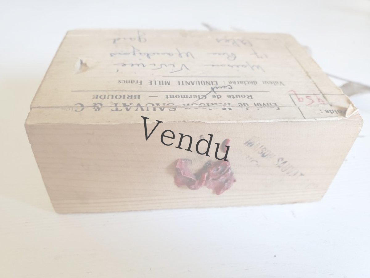 画像5: フランス 1950-1960年代　切手つき封蝋と木箱 (5)