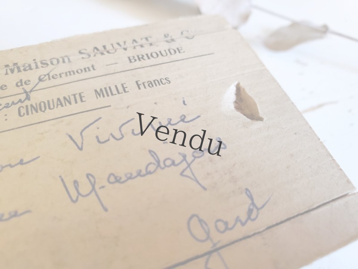 画像7: フランス 1950-1960年代　切手つき封蝋と木箱 (7)