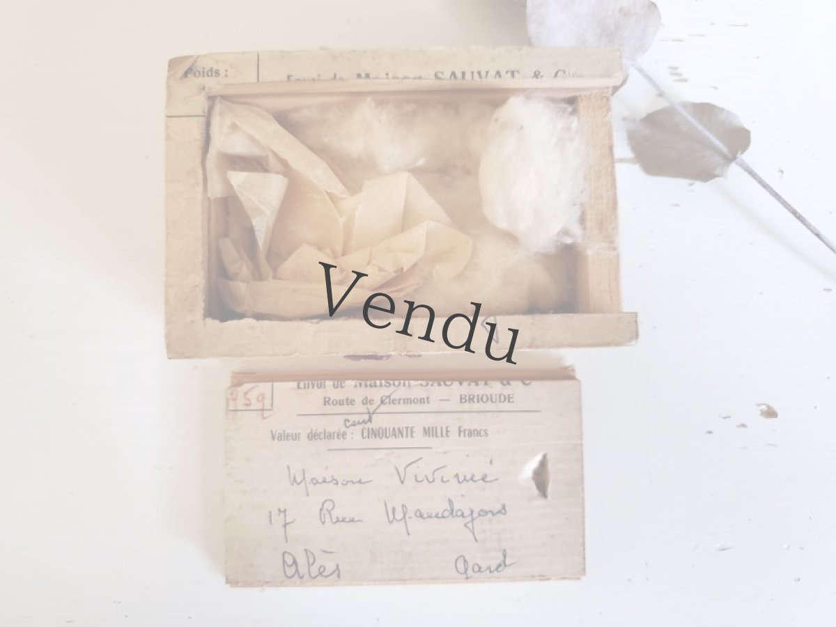 画像10: フランス 1950-1960年代　切手つき封蝋と木箱 (10)