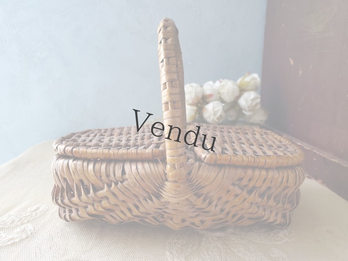 画像5: フランスアンティーク　蓋つきドールパニエ  (5)