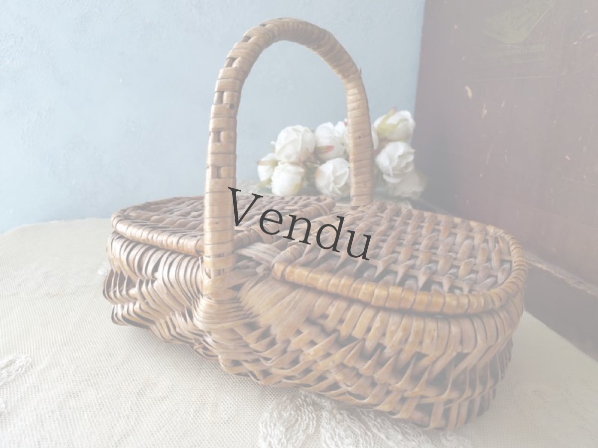 画像7: フランスアンティーク　蓋つきドールパニエ  (7)