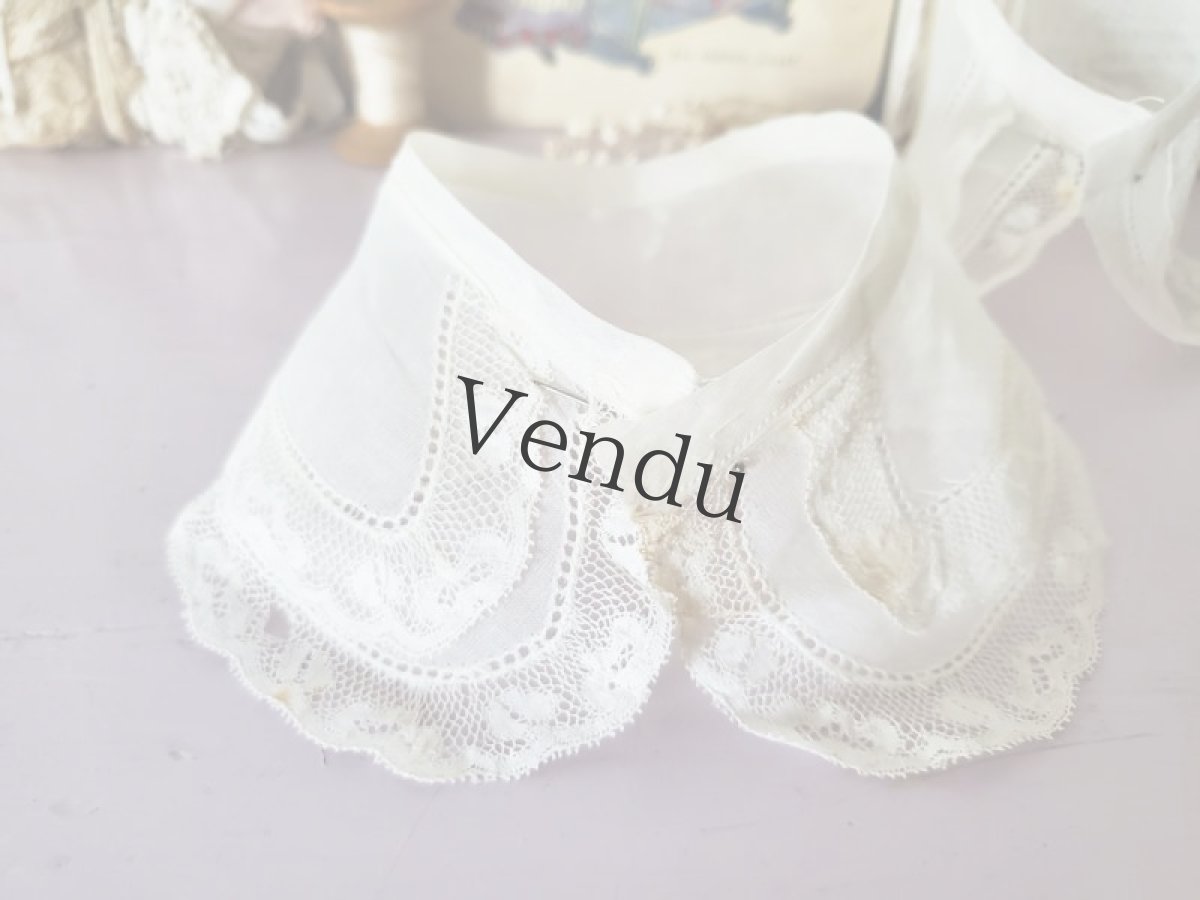 画像9: フランスアンティーク　ポワニエとつけ襟のセット (9)