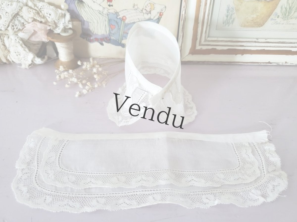 画像4: フランスアンティーク　ポワニエとつけ襟のセット (4)