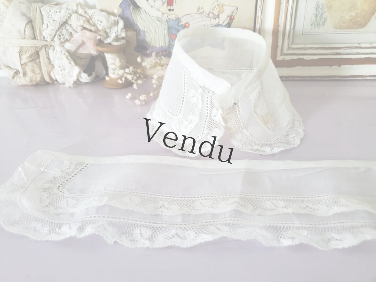 画像7: フランスアンティーク　ポワニエとつけ襟のセット (7)