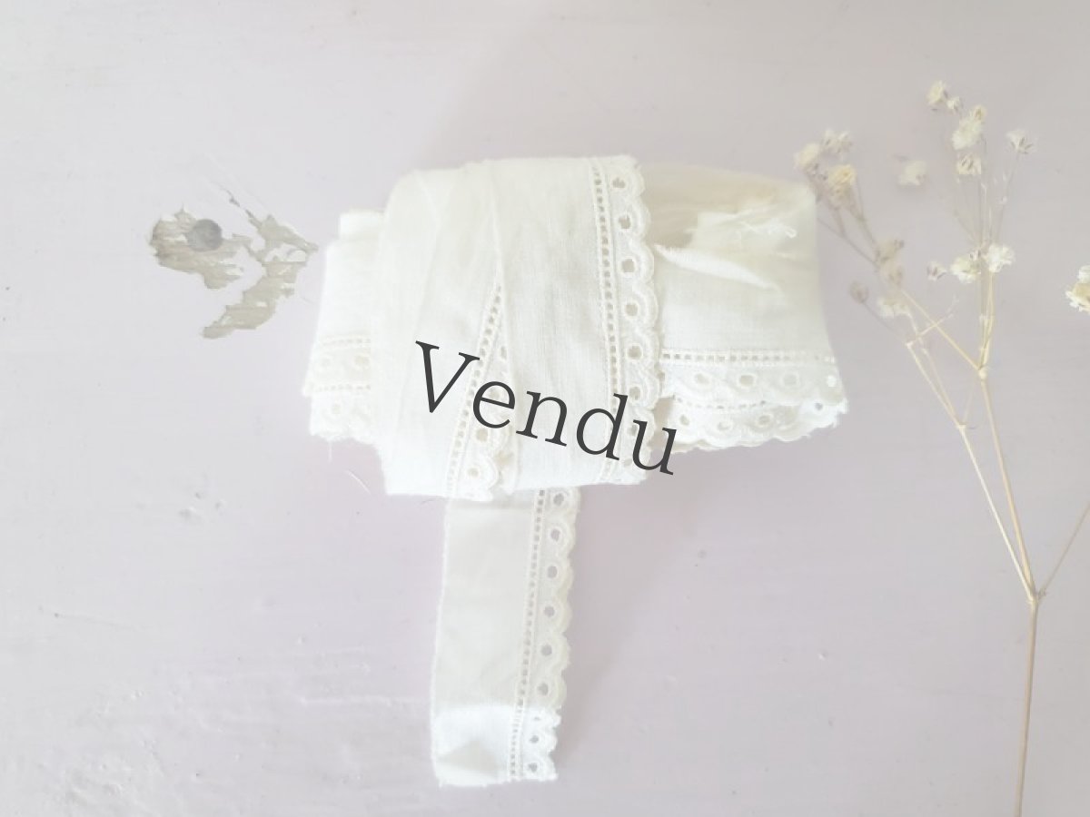 画像3: フランスヴィンテージ　コットンスカラップレース 398cm (3)