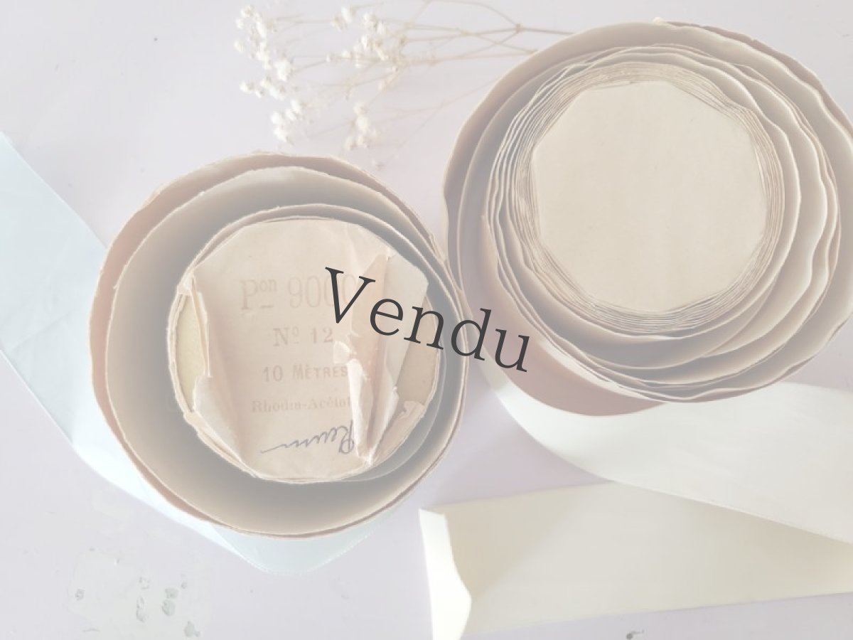 画像7: フランスアンティーク　巻きリボン Écru (7)