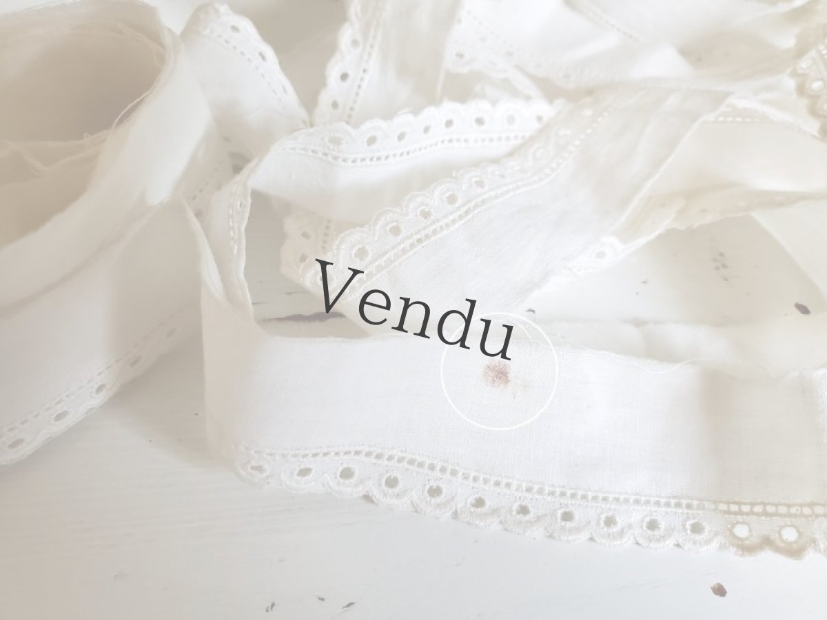 画像4: フランスヴィンテージ　コットンスカラップレース 398cm (4)