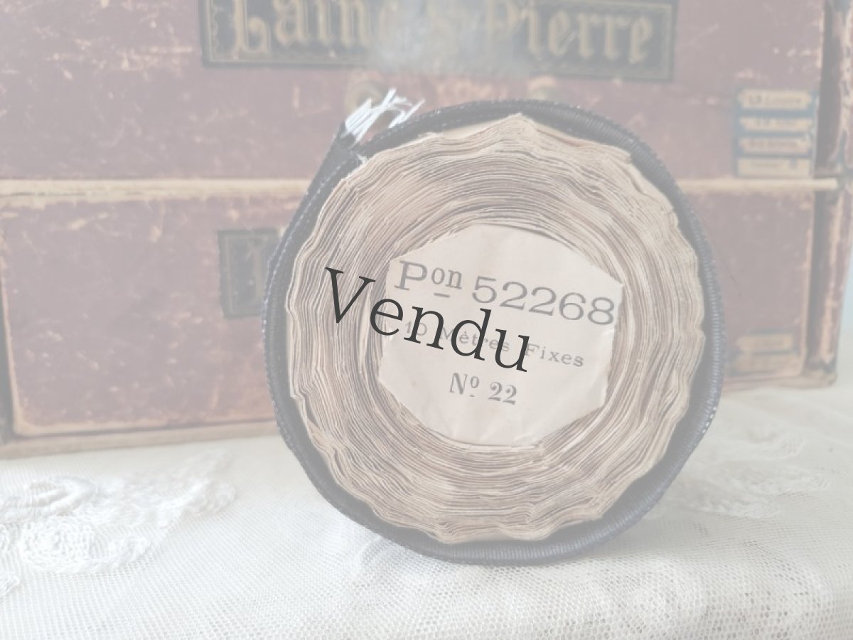 画像6: フランスアンティーク　巻きリボン PON_52268 No.22 Noir et Blanc (6)