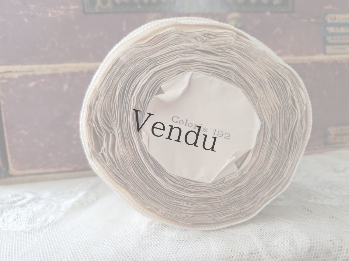 画像8: フランスアンティーク　巻きリボン PON_52268 No.22 Noir et Blanc (8)