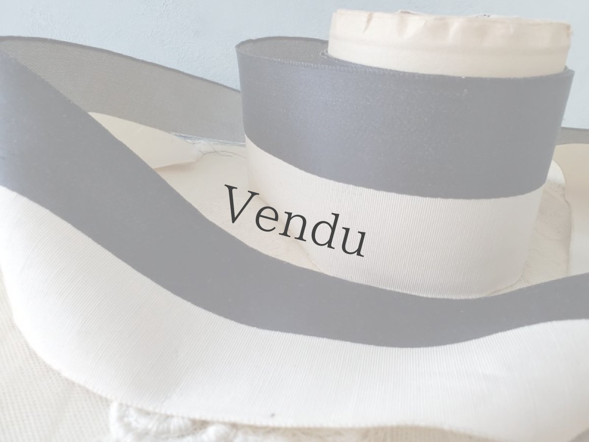 画像3: フランスアンティーク　巻きリボン PON_52268 No.22 Noir et Blanc (3)