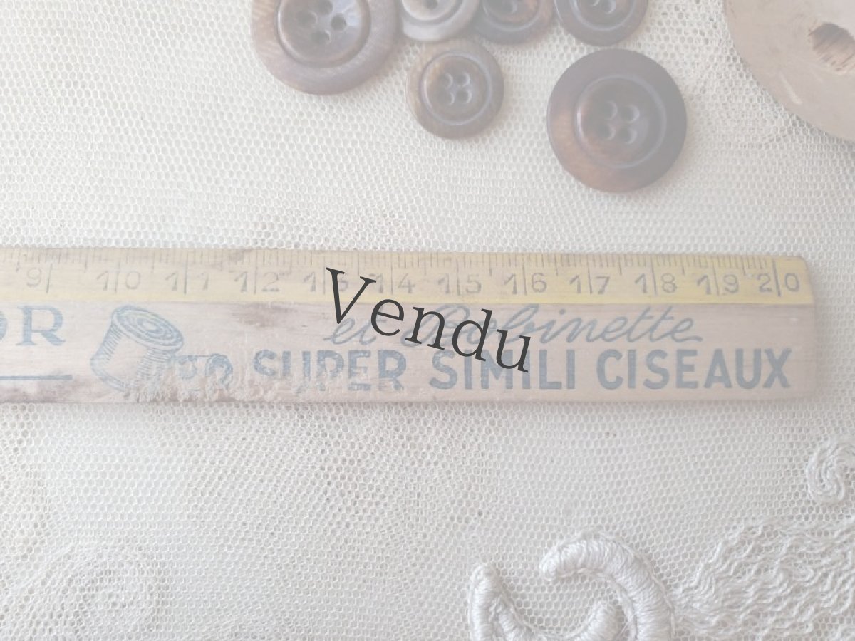 画像3: フランスアンティーク　木製定規 FIL AU LOUIS D'OR (3)