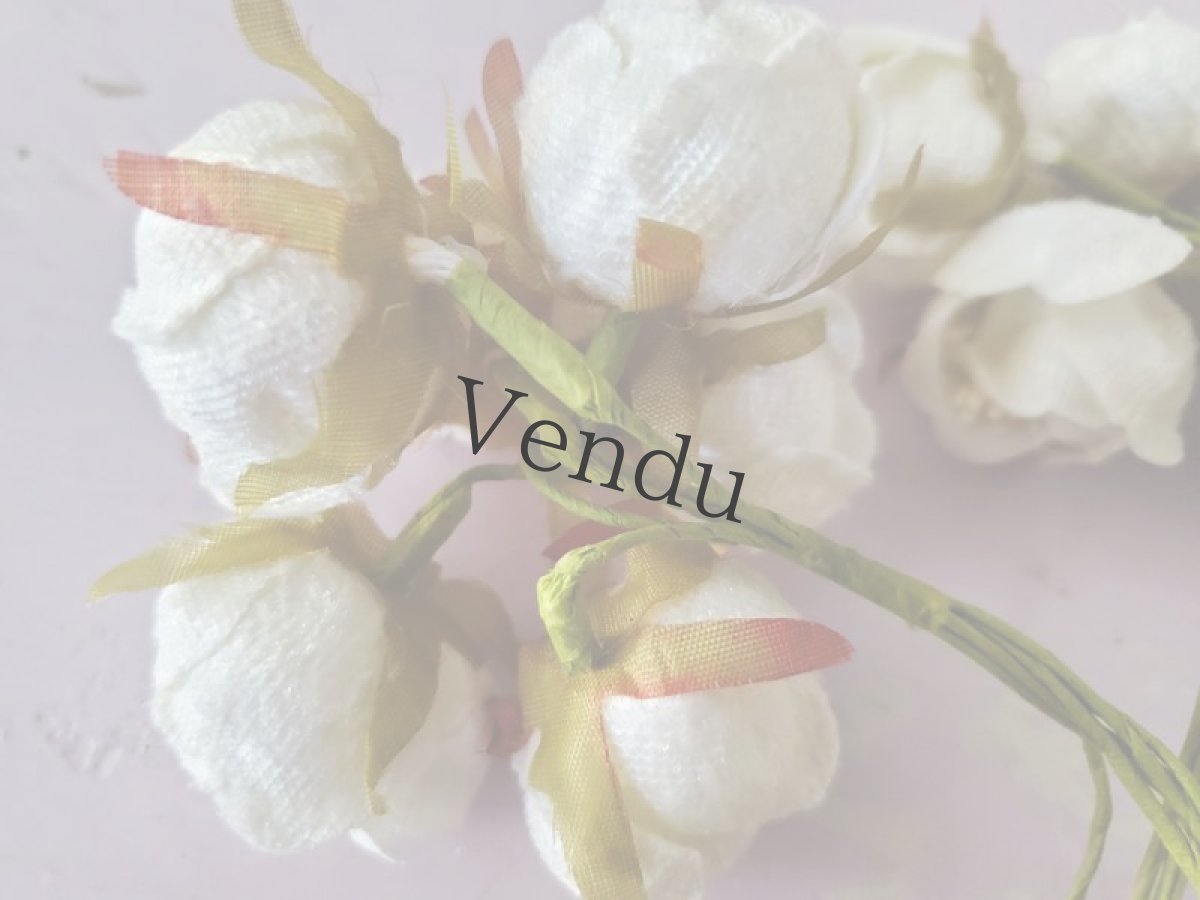 画像6: フランスヴィンテージ　白いばらのブーケ 2セット (6)