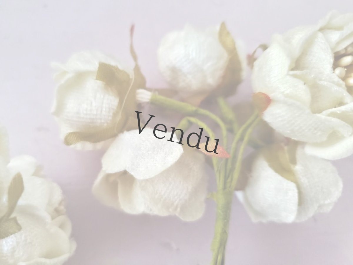 画像7: フランスヴィンテージ　白いばらのブーケ 2セット (7)