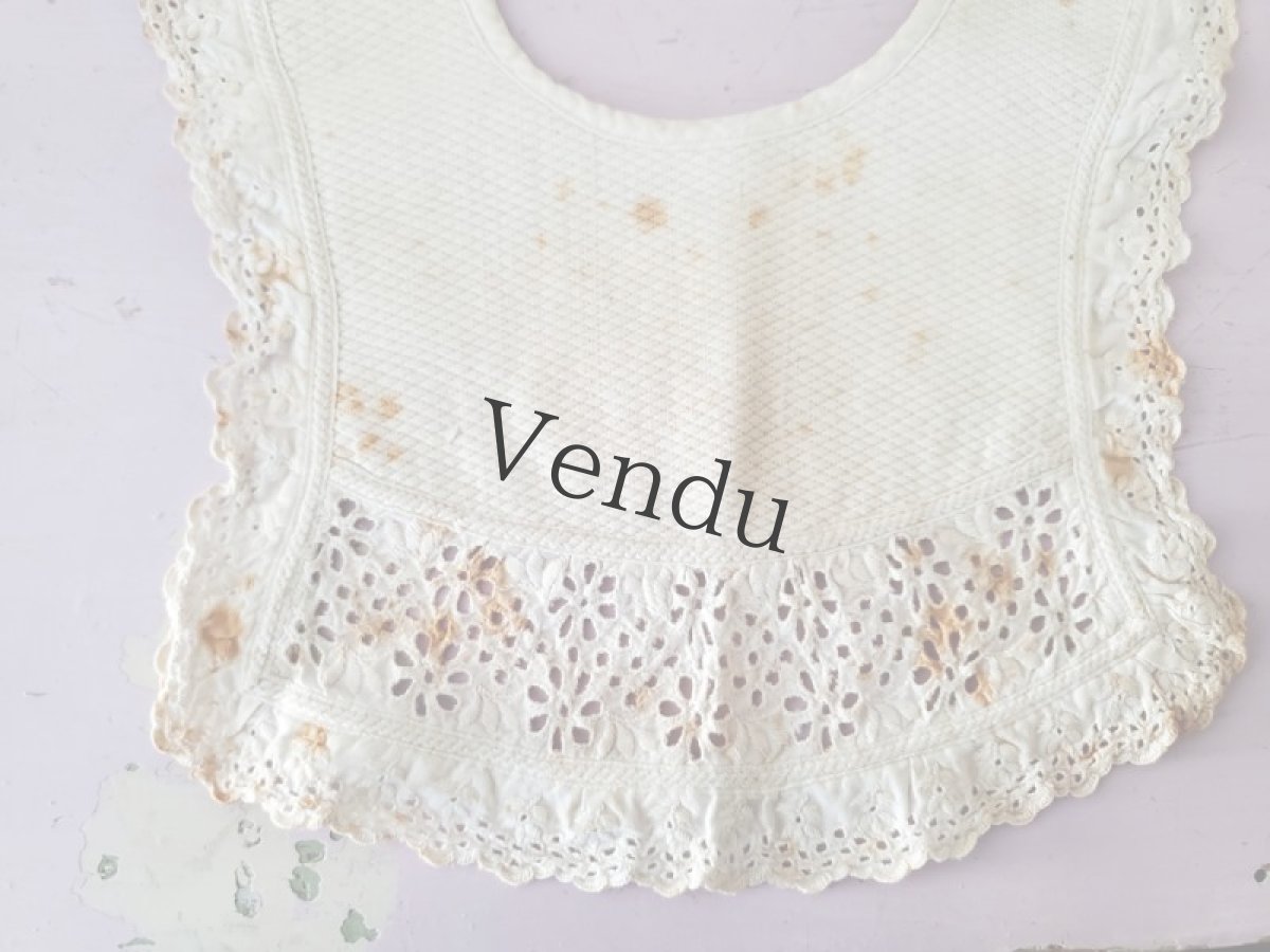 画像2: フランスアンティーク　カットワーク刺繍のバボワール (2)