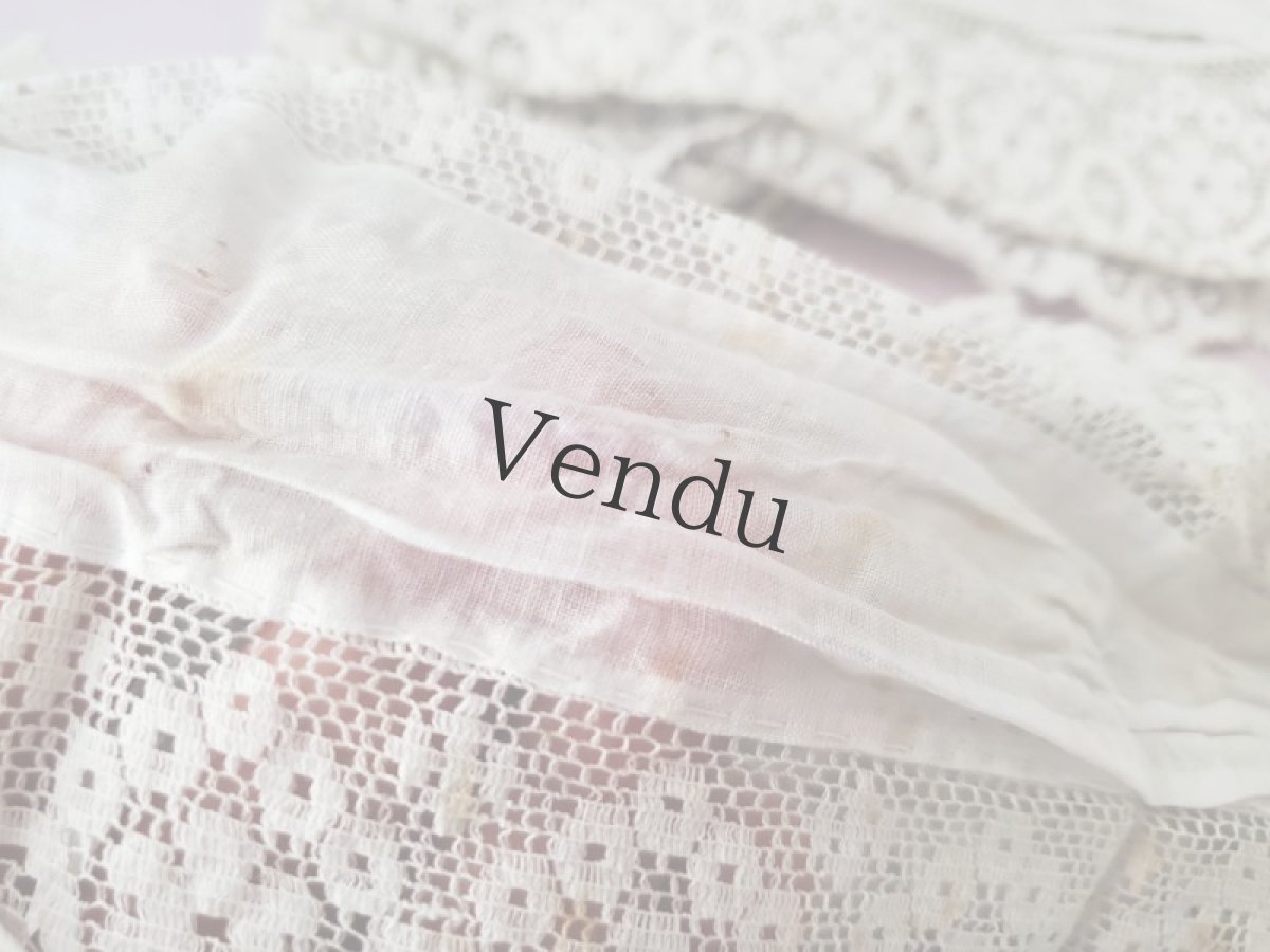 画像6: フランスアンティーク　端切れ 2枚組み (6)