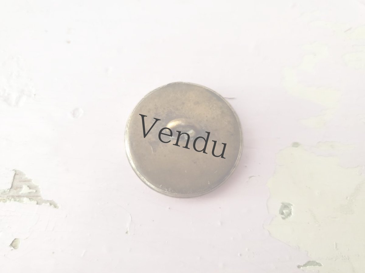 画像4: フランスアンティーク モノグラムボタン AS 27mm (4)