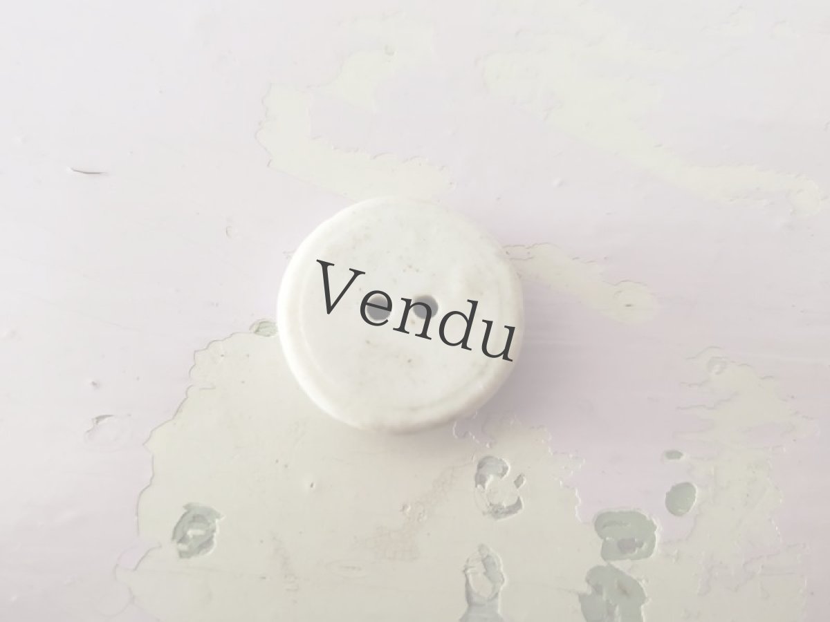 画像3: フランスヴィンテージ　陶器ボタン 手描きアネモネ 18mm (3)