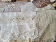 画像1: フランス蚤の市　刺繍はぎれパーツセット 7種 (1)