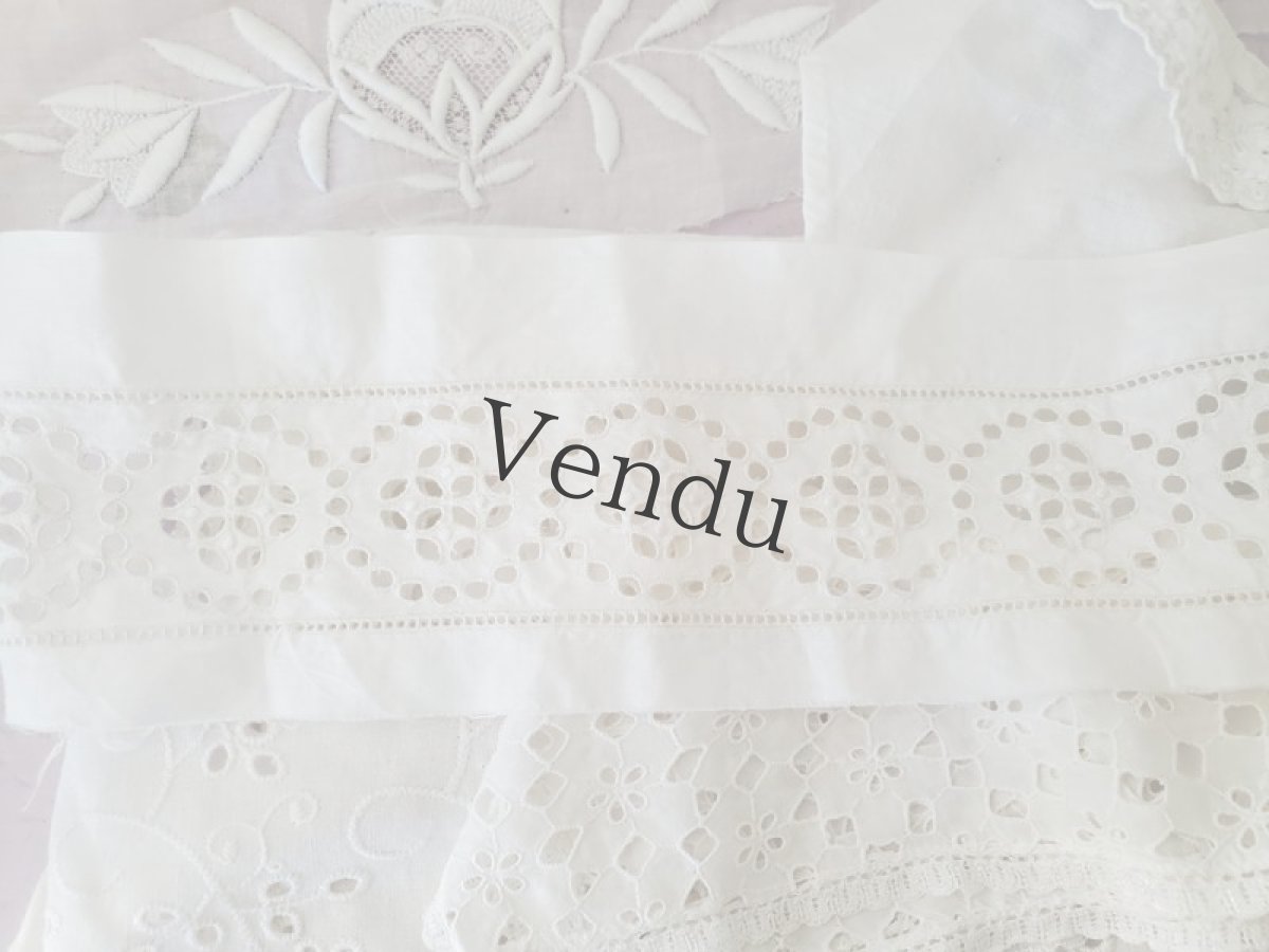 画像5: フランス蚤の市　刺繍はぎれパーツセット 7種 (5)