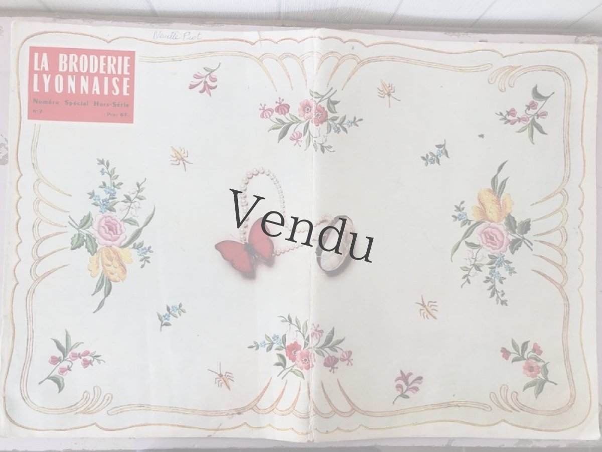 画像8: フランス 1960年代  刺繍アルファベット図案  LA BRODERIE LYONNAISE (8)