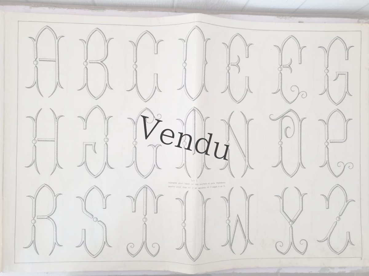 画像3: フランス 1960年代  刺繍アルファベット図案  LA BRODERIE LYONNAISE (3)