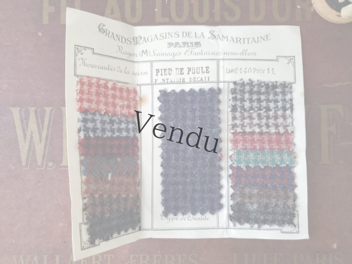 画像3: フランスアンティーク SAMARITAINE 生地サンプルセット (3)