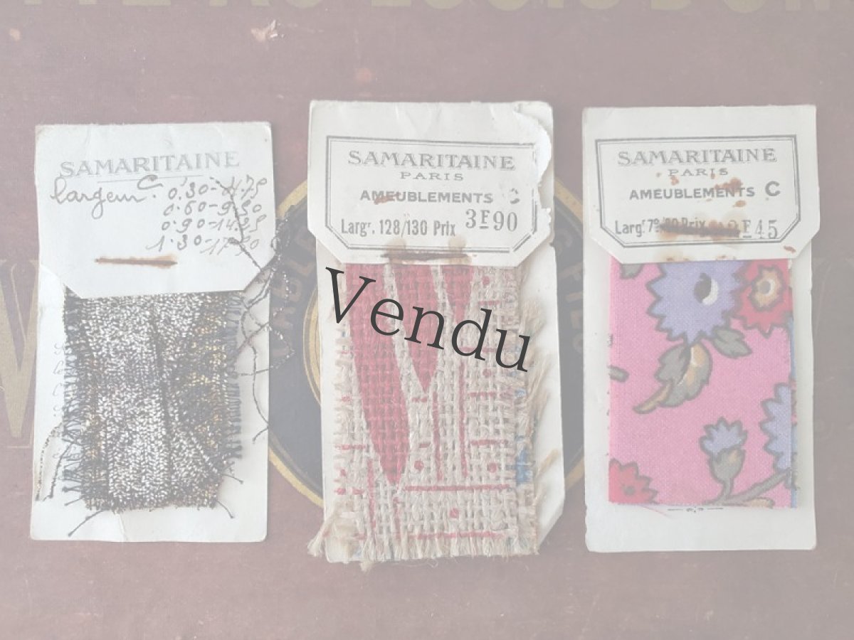 画像8: フランスアンティーク SAMARITAINE 生地サンプルセット (8)