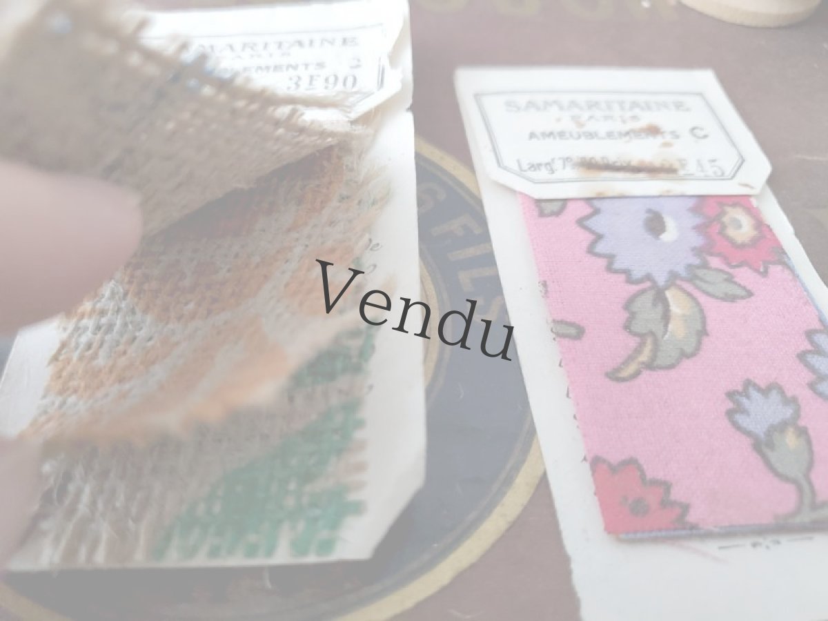 画像11: フランスアンティーク SAMARITAINE 生地サンプルセット (11)