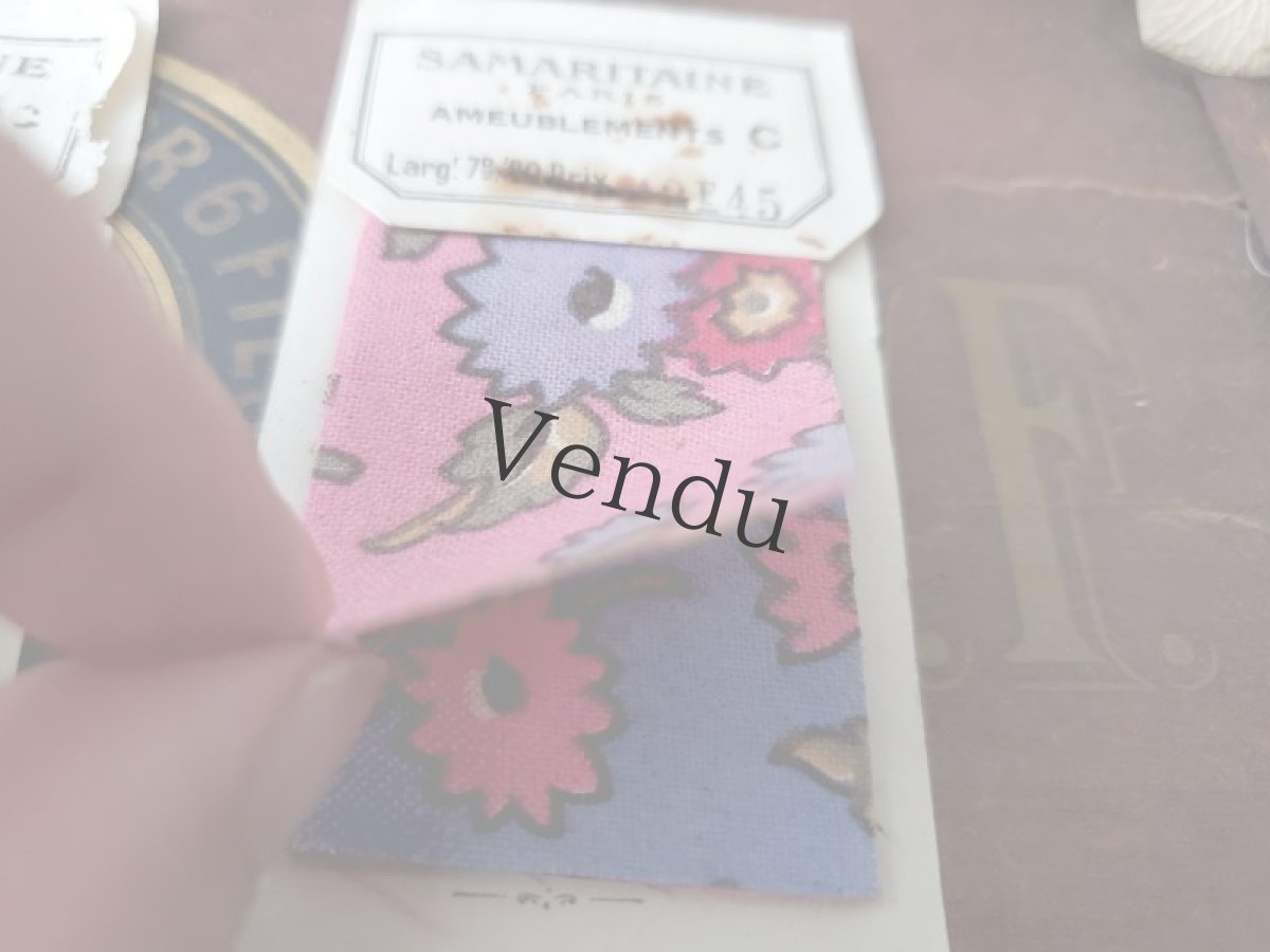 画像13: フランスアンティーク SAMARITAINE 生地サンプルセット (13)