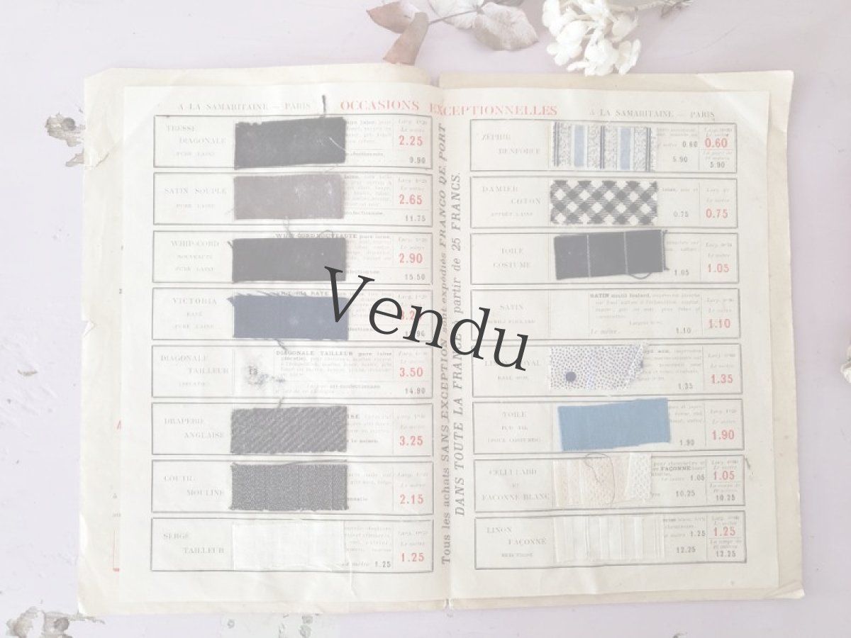 画像3: フランス 1913年 SAMARITAINE / NOUVEAUTÉS ÉTÉ 生地サンプル付きカタログ (3)