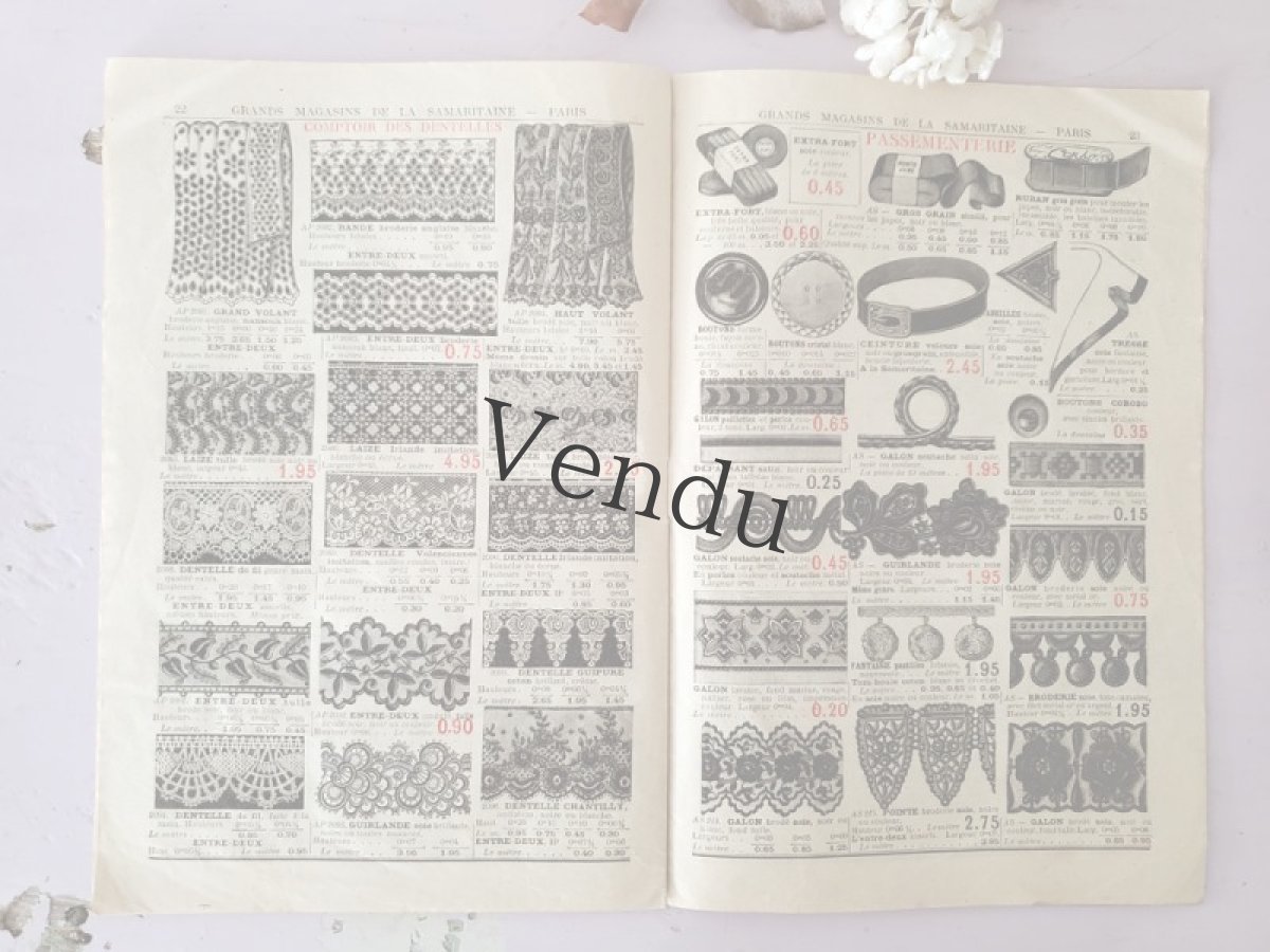 画像7: フランス 1913年 SAMARITAINE / NOUVEAUTÉS ÉTÉ 生地サンプル付きカタログ (7)