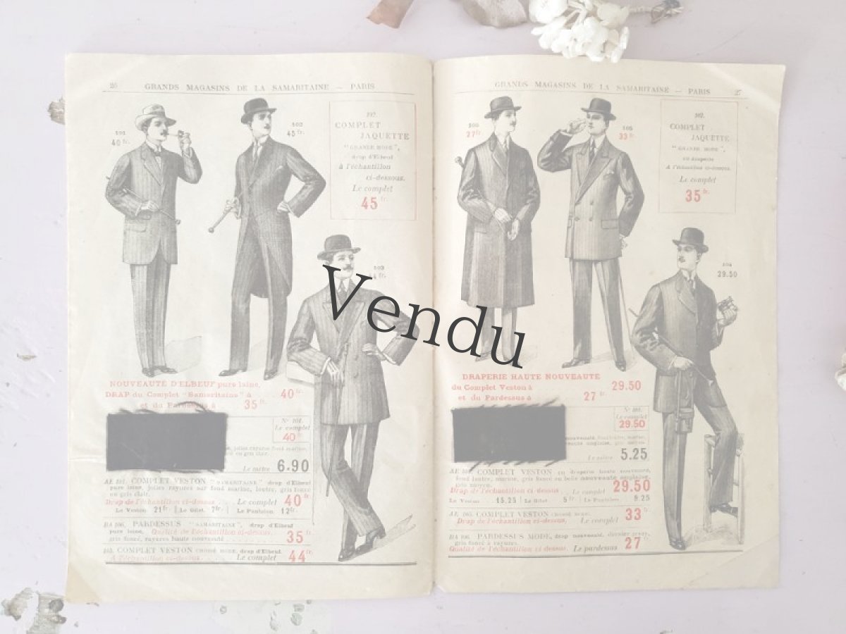 画像9: フランス 1913年 SAMARITAINE / NOUVEAUTÉS ÉTÉ 生地サンプル付きカタログ (9)