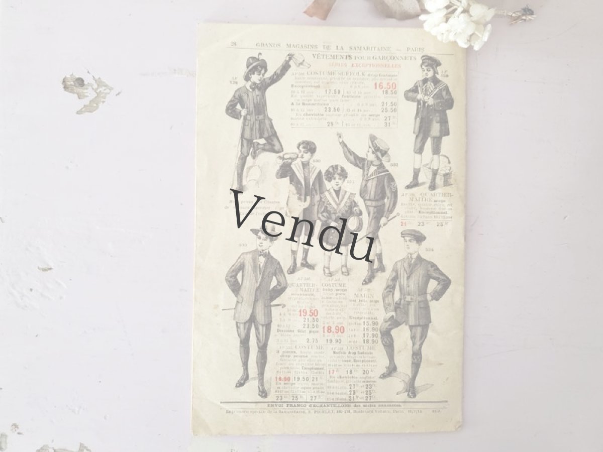 画像10: フランス 1913年 SAMARITAINE / NOUVEAUTÉS ÉTÉ 生地サンプル付きカタログ (10)