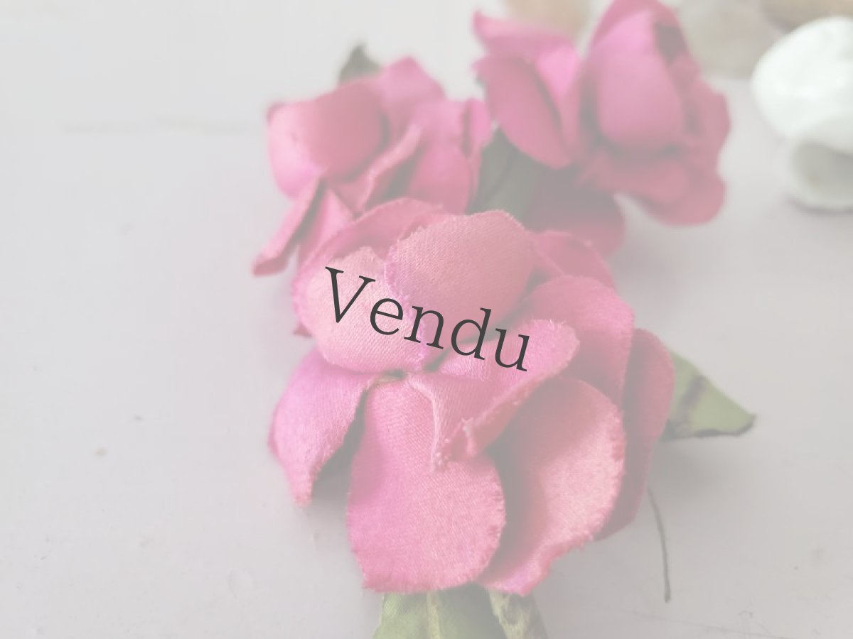 画像3: フランスアンティーク　ばらの布花 (3)