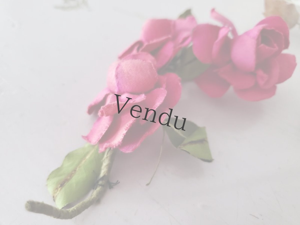 画像4: フランスアンティーク　ばらの布花 (4)