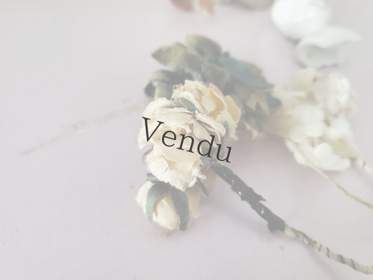 画像4: フランスアンティーク　布花ミニブーケ (4)