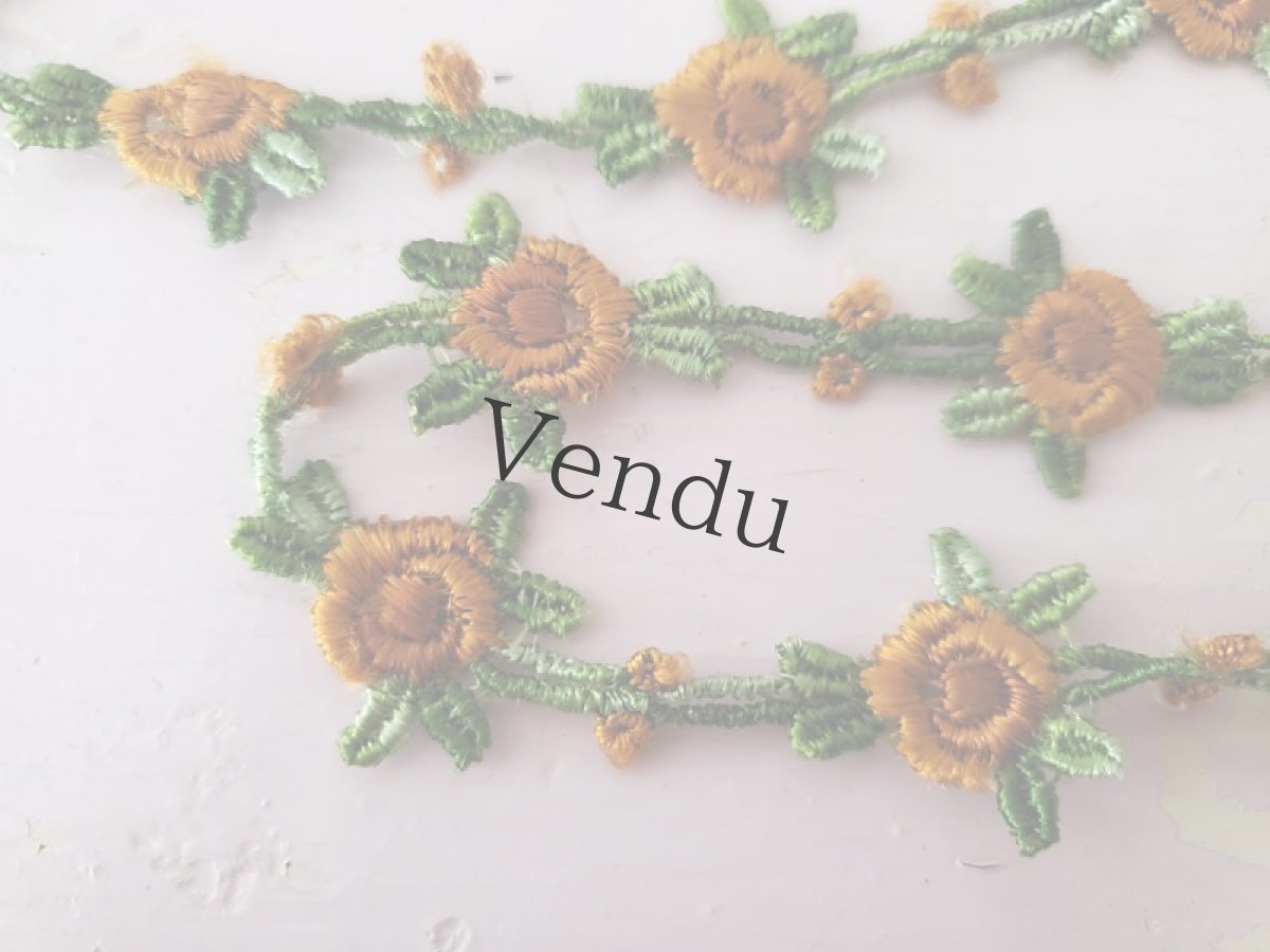 画像3: フランスヴィンテージ　ばらのトリム 50cm〜 (3)