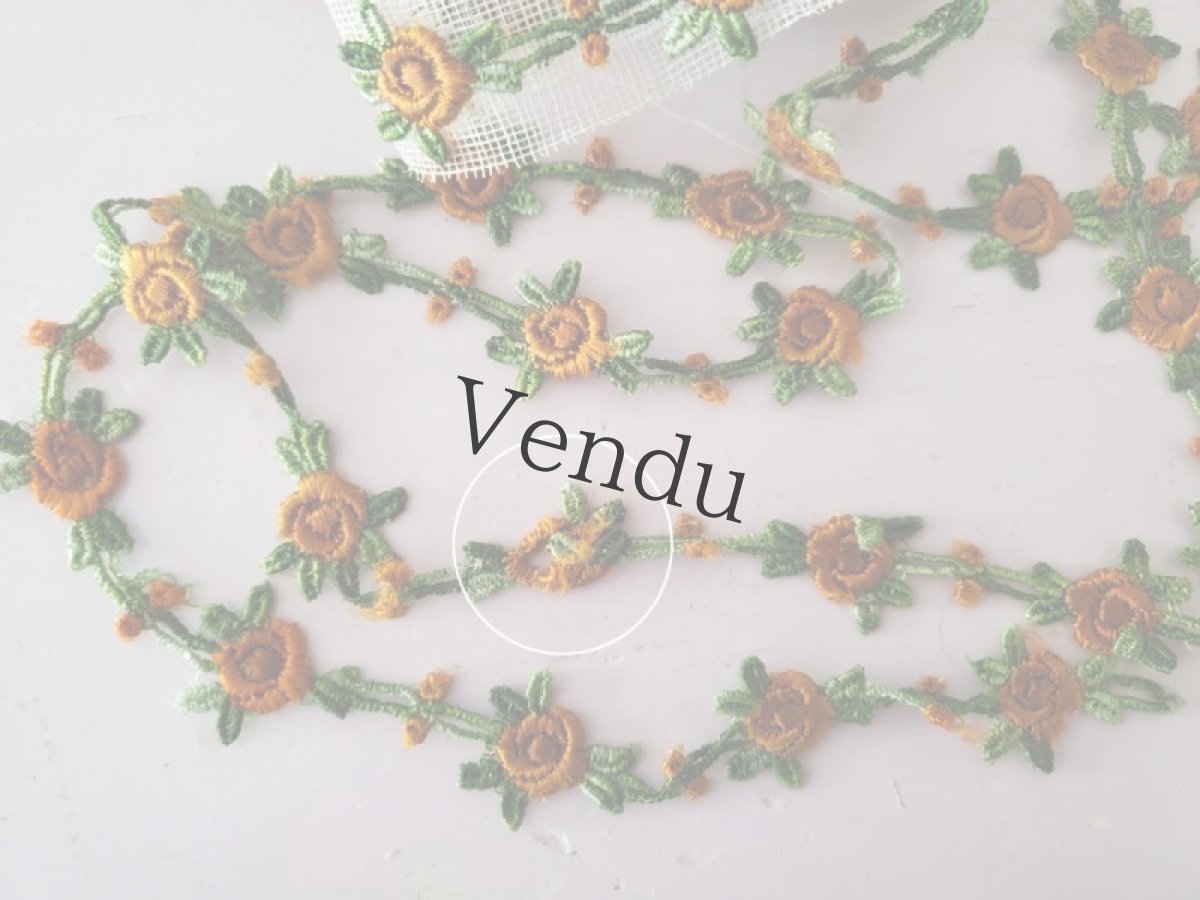 画像5: フランスヴィンテージ　ばらのトリム 50cm〜 (5)