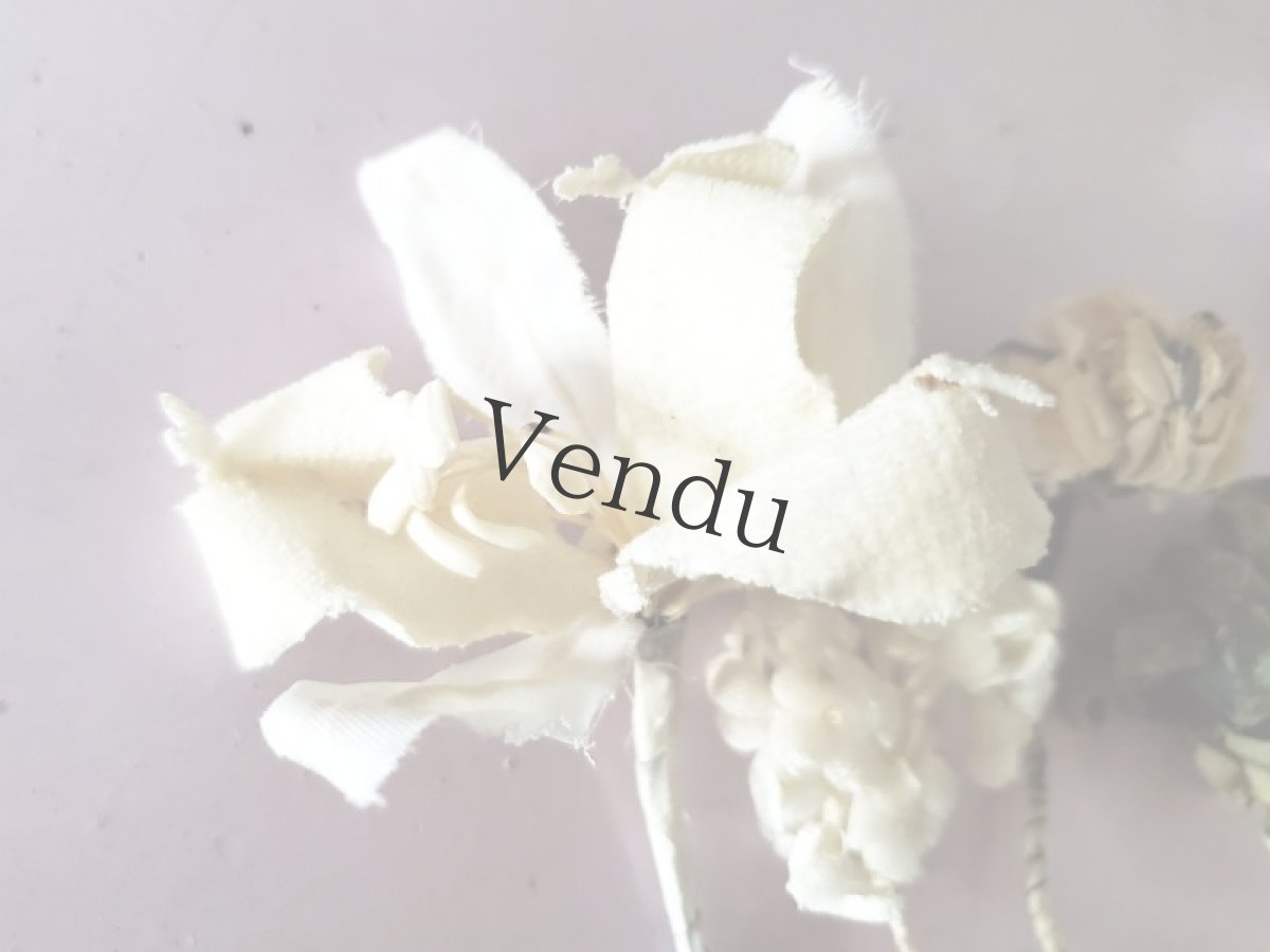 画像3: フランスアンティーク　布花ミニブーケ (3)