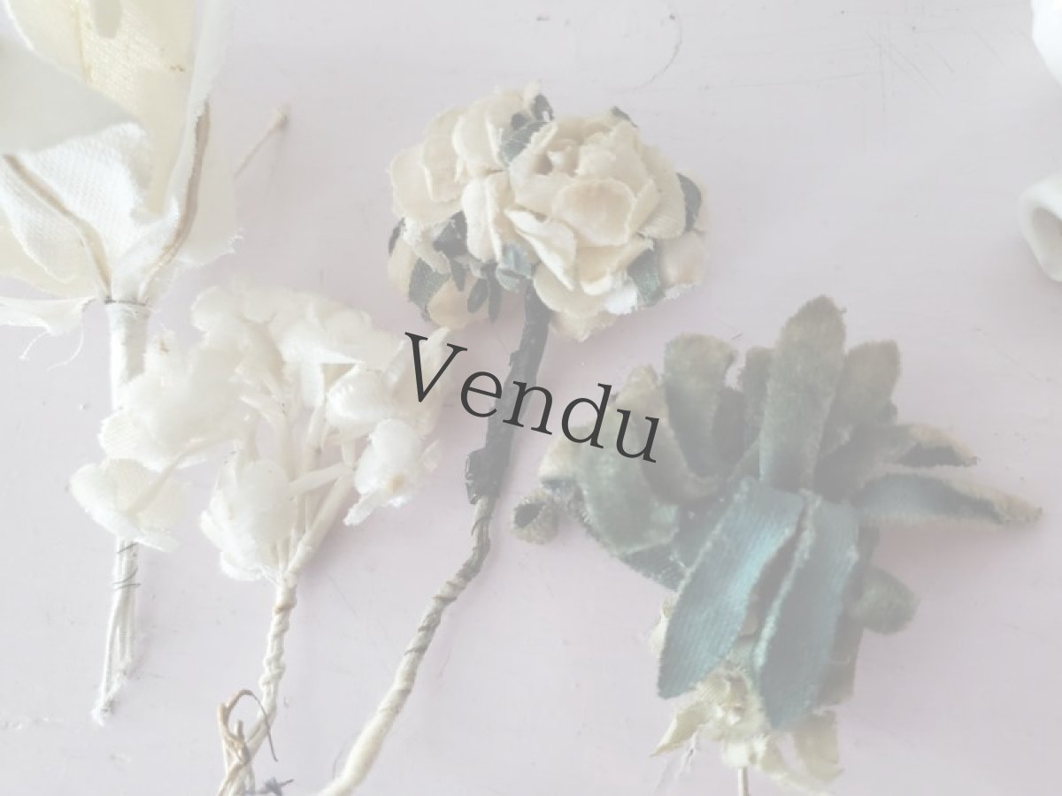 画像5: フランスアンティーク　布花ミニブーケ (5)