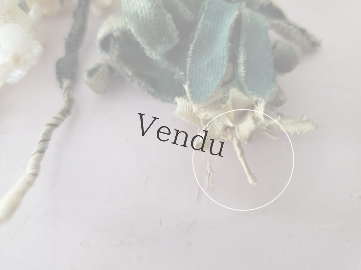 画像7: フランスアンティーク　布花ミニブーケ (7)