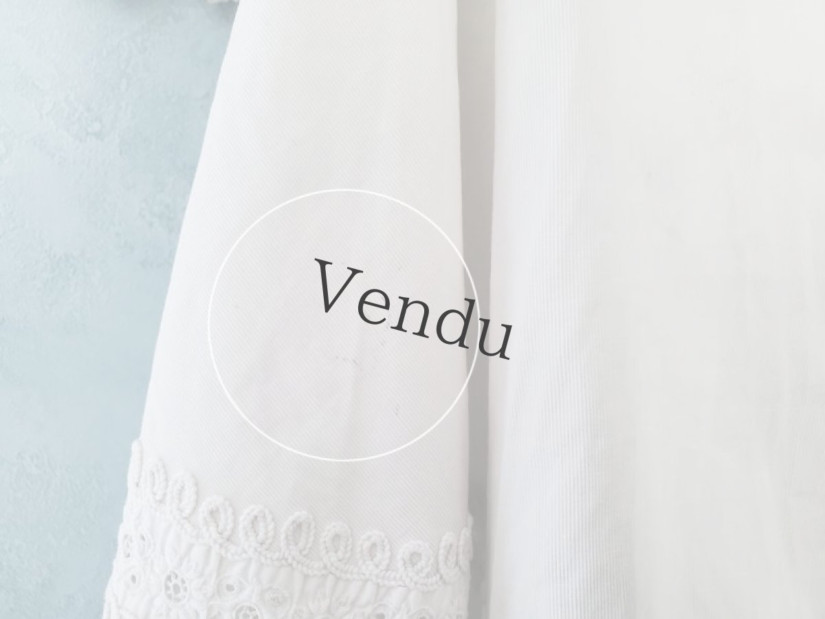 画像13: フランスヴィンテージ　子ども用ケープ Broderie Anglaise (13)