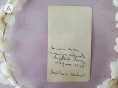 画像7: フランス 1940-50年代　バラの布花ヘッドリースティアラ（ホーリーカードつき） (7)