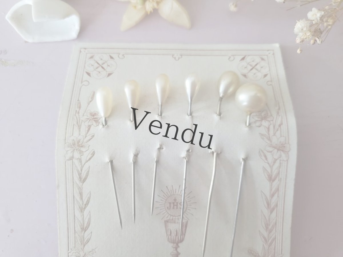 画像3: フランスアンティーク　パールのエパングルセット (3)