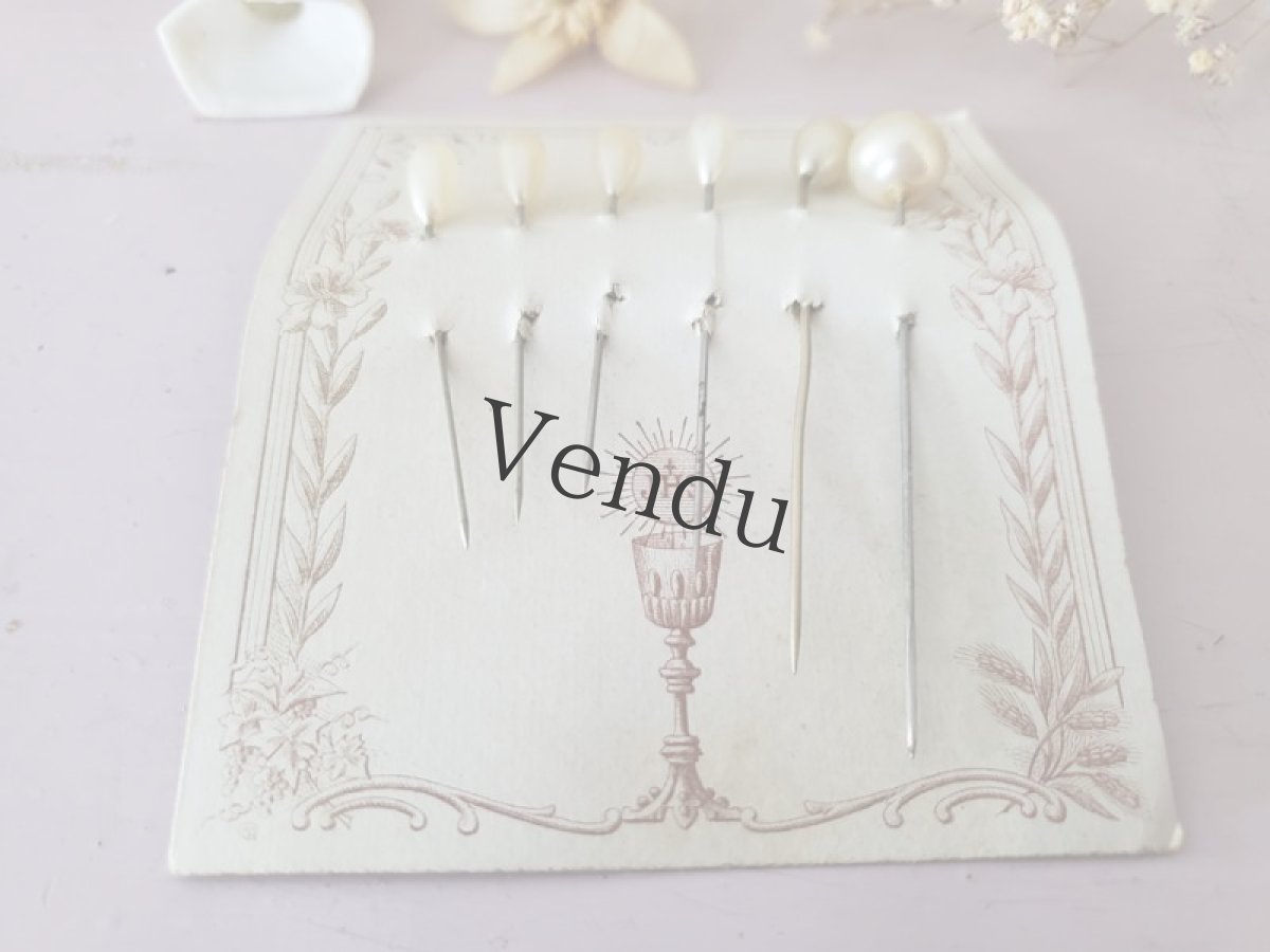 画像4: フランスアンティーク　パールのエパングルセット (4)